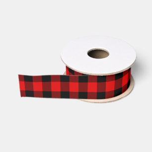 Rood Zwarte Buffalo Houthakker Controle Kerstmis Grosgrain Lint