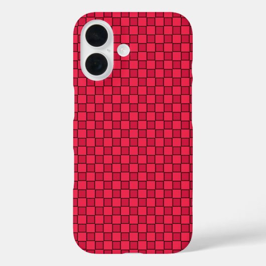 Rood Zwarte Dambord Case-Mate iPhone Case (Achterkant)