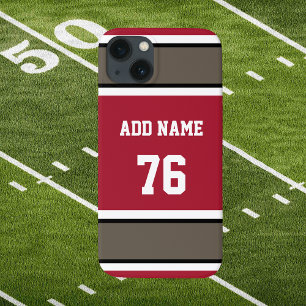 Rood zwarte en voetgangersband iPhone 13 hoesje