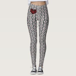 Rood Zwarte en Witte Broek voor Vrouwen Leggings