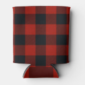 Rood-Zwarte geruite Buffalo Plaid Blikjeskoeler (Voorkant)