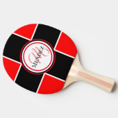 Rood Zwarte Pingpongbat Tafeltennisbatje (Zijkant)