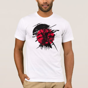 rood-zwarte samoerai t-shirt