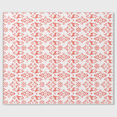 Rood Zweeds Dala Paard Wit Geschenk Wrap Cadeaupapier (Vlak)