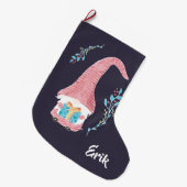 Rood Zweeds kabouter met cadeaus kerstkous Grote Kerstsok (Voorkant (Hangend))