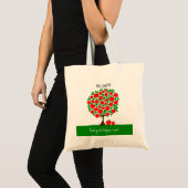 Roodappelboom voor cadeautje voor lerarenklasse be tote bag (Voorkant (product))