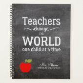 Roodappelcitaat en jouw tekst-krijtleraar planner (Voorkant)