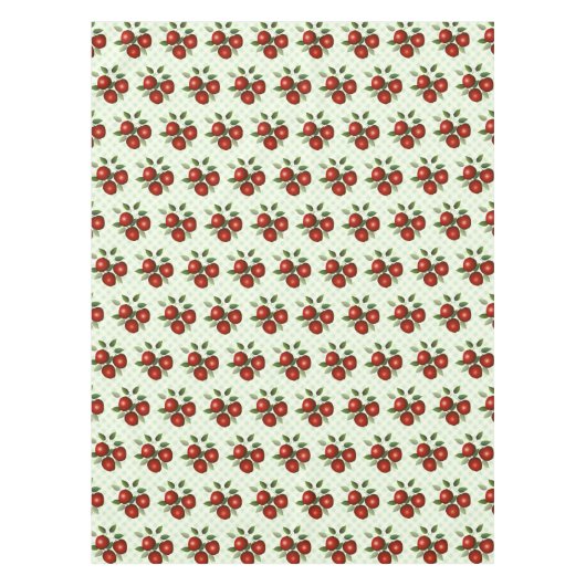 Roodappelsap Vrucht Gingham Tafelkleed (Voorkant)
