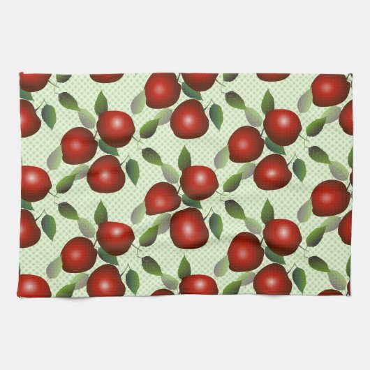 Roodappelsap Vrucht Gingham Theedoek (Horizontaal)