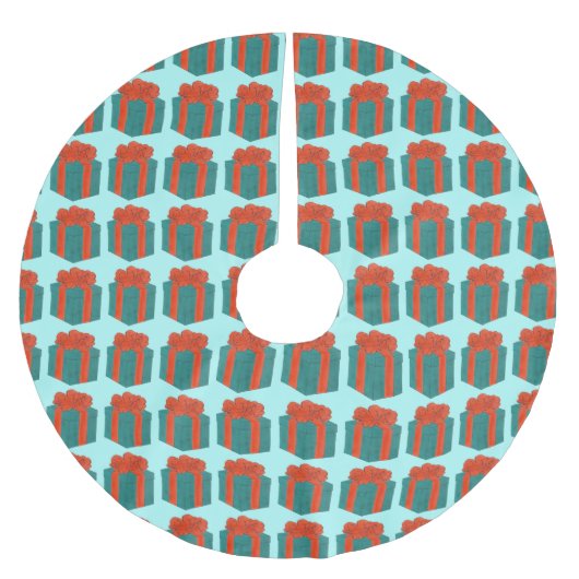 Roodbaard Cadeau Rood Bow Kerstmis Hanukkah Kerstboom Rok (Voorkant)