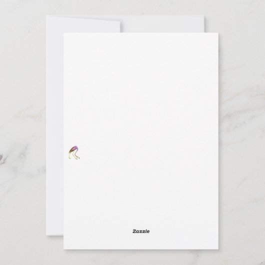 Roodbaardschildpad Feestdagenkaart (Achterkant)