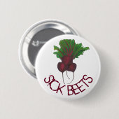 Roodbaars (Beats) Roodbaars Vegetarian Vegan Food Ronde Button 5,7 Cm (Voorkant /achterkant)