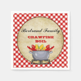 Roodbaars Boil Pot Red Check Gingham Servet