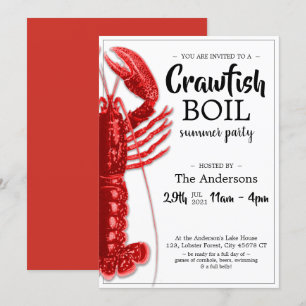 Roodbaars Boil Zwart Wit Zomerfeest Kaart