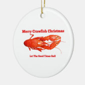 Roodbaars Kerstmis Keramisch Ornament (Links)