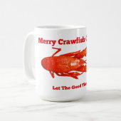 Roodbaars Kerstmis Koffiemok (Voorkant links)