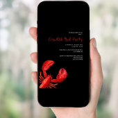 Roodbaars kookplaat rode kreeft zwart kaart