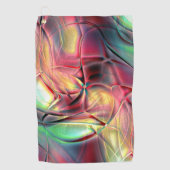 Roodbaars tot groen kleurrijk gekruist 'stranddoek golfhanddoek (Voorkant)