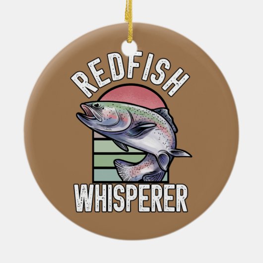 roodbaars vis Vist Keramisch Ornament (Achterkant)