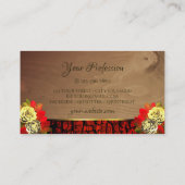 Roodbaarse bruine boomschors Hout Korrels Elegant Visitekaartje (Achterkant)