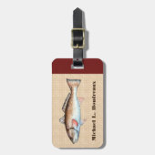 Roodbaarzen (Bordeaux Accent 1) Bagagelabel (Voorkant verticaal)