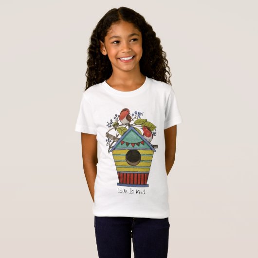 roodbaarzen met blauwe bessen en vogelpest t-shirt (Voorkant volledig)