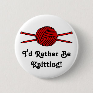 Roodbal van de Garens en de Knitting Naalden Ronde Button 5,7 Cm