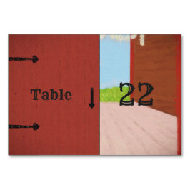 Roodbaron en Daisies country Wedding Reception Kaart