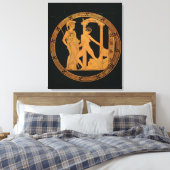 Roodbeeldbeker met afbeelding van Athena, Theseus Canvas Afdruk (Insitu (Slaapkamer))