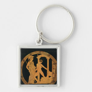 Roodbeeldbeker met afbeelding van Athena, Theseus Sleutelhanger