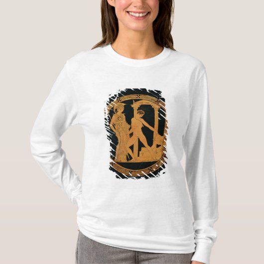 Roodbeeldbeker met afbeelding van Athena, Theseus T-shirt (Voorkant)