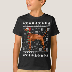 Roodbeen hond kerstmuts kerst lelijke Kerstmis T-shirt
