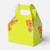 Roodbeendervogel op geel bedankdoosjes (Achterkant)