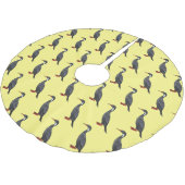 Roodbeige aalscholver cartoon kerstboom rok (Gekanteld)