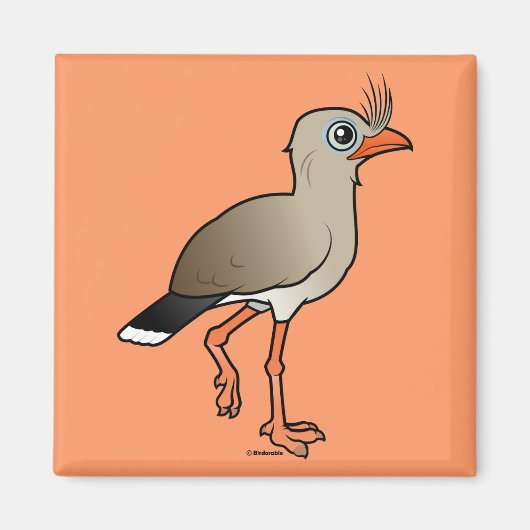 Roodbeige Seriema Magneet (Voorkant)