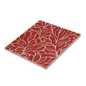 Roodbloem botanisch tegeltje (Zijkant)