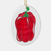 Roodbloem Pepper Gardening Keramisch Ornament (Rechts)