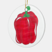 Roodbloem Pepper Gardening Keramisch Ornament (Links)