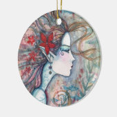 Roodbloem Zeemeermin Ornament (Links)