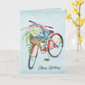 Roodbloemkool voor de dag van de geboorte kaart (Gele Bloem)