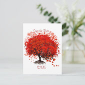 Roodbomen voor T-shirts, cadeautjes, stickers en p Aankondigingskaart (Staand voorkant)