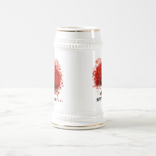 Roodbomen voor T-shirts, cadeautjes, stickers en p Bierpul (Center)