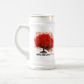 Roodbomen voor T-shirts, cadeautjes, stickers en p Bierpul (Links)