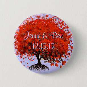 Roodbomen voor T-shirts, cadeautjes, stickers en p Ronde Button 5,7 Cm