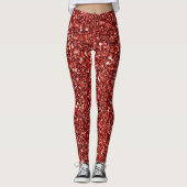 Roodboringen, glans en glitter leggings (Voorkant)