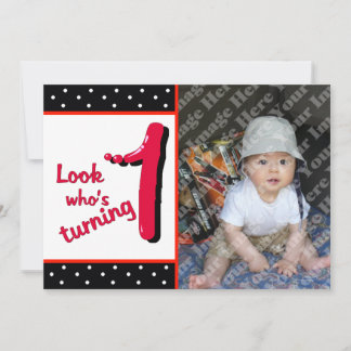 Roodborrelbrief eerste verjaardag viering kaart