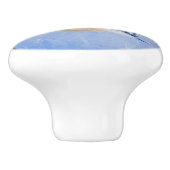 Roodborst Nuthatch schilderij Originele Vogelkunst Keramische Knop (Zijkant)