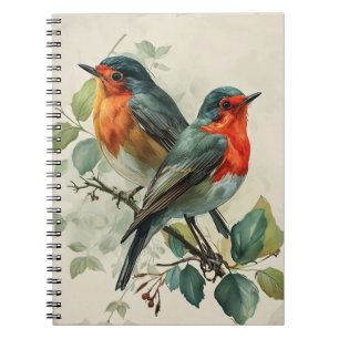 roodborst Robin Briefkaart Notitieboek