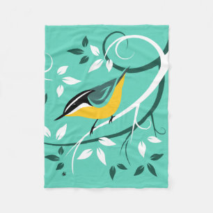 Roodborstboomklever Fleece Deken