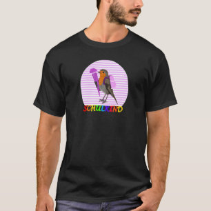 Roodborstje Eerste Dag Op School Vogel Dier Bioloo T-shirt